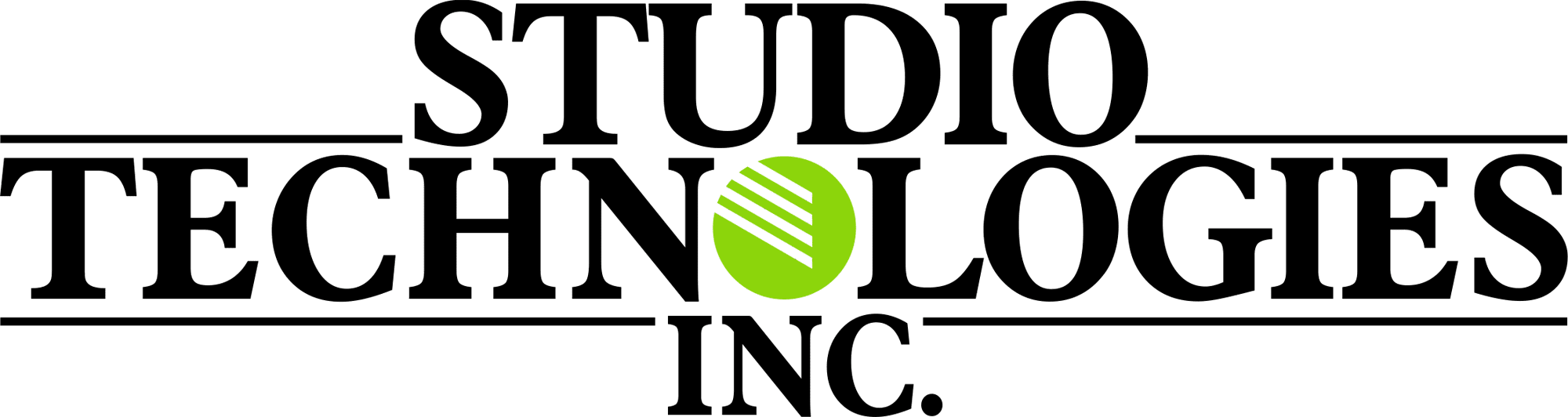 Logo verde di Studio Technologies, Inc. con simbolo circolare a righe