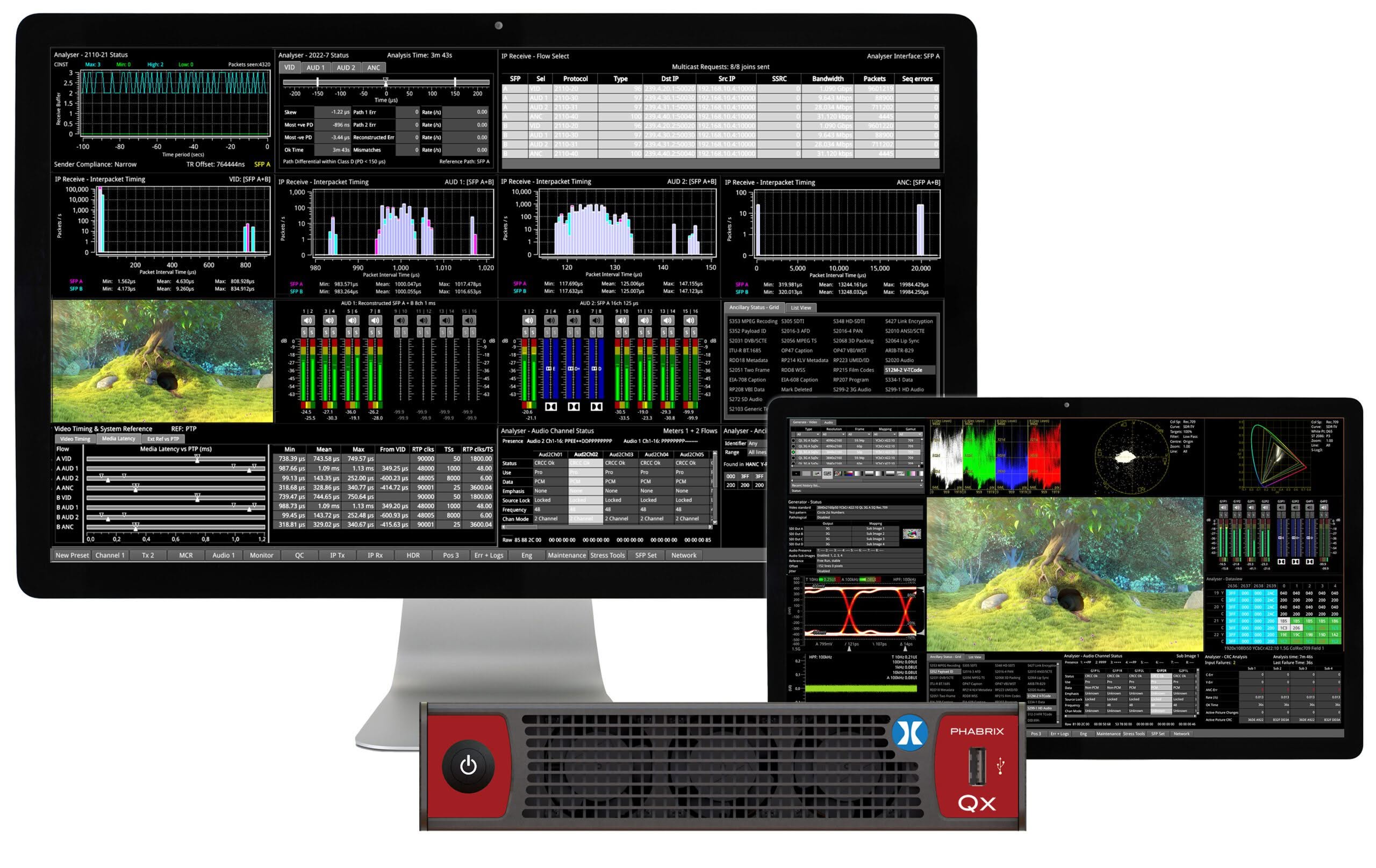 PHABRIX Qx broadcast engineering device for testing and monitoring